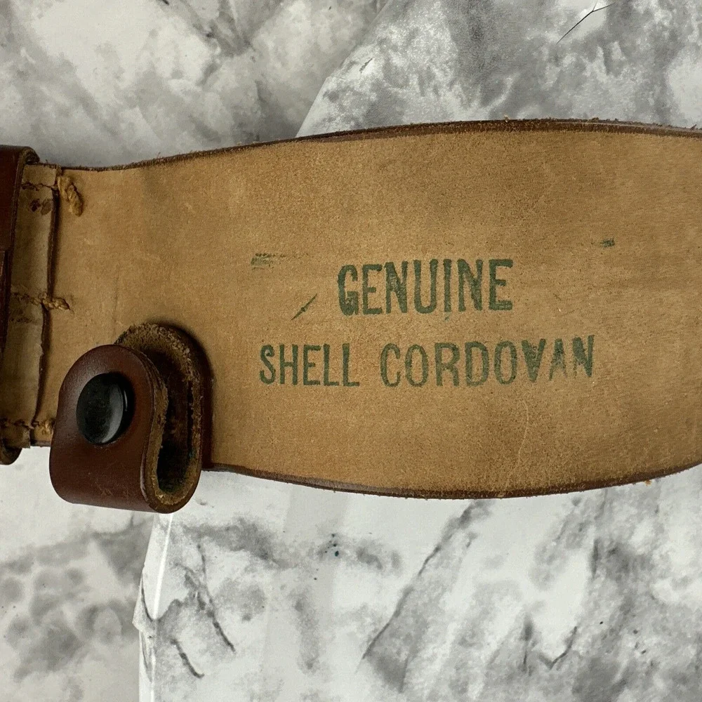 Vintage WWII Westover Field Military Service Belt Size 33 Shell Cordovan Leather